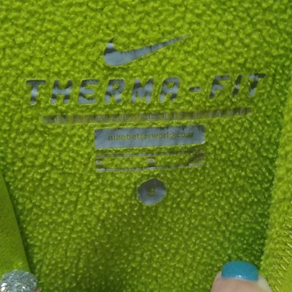 Lime Green Nike Therma-Fit Hoodie - Picture 3 of 3